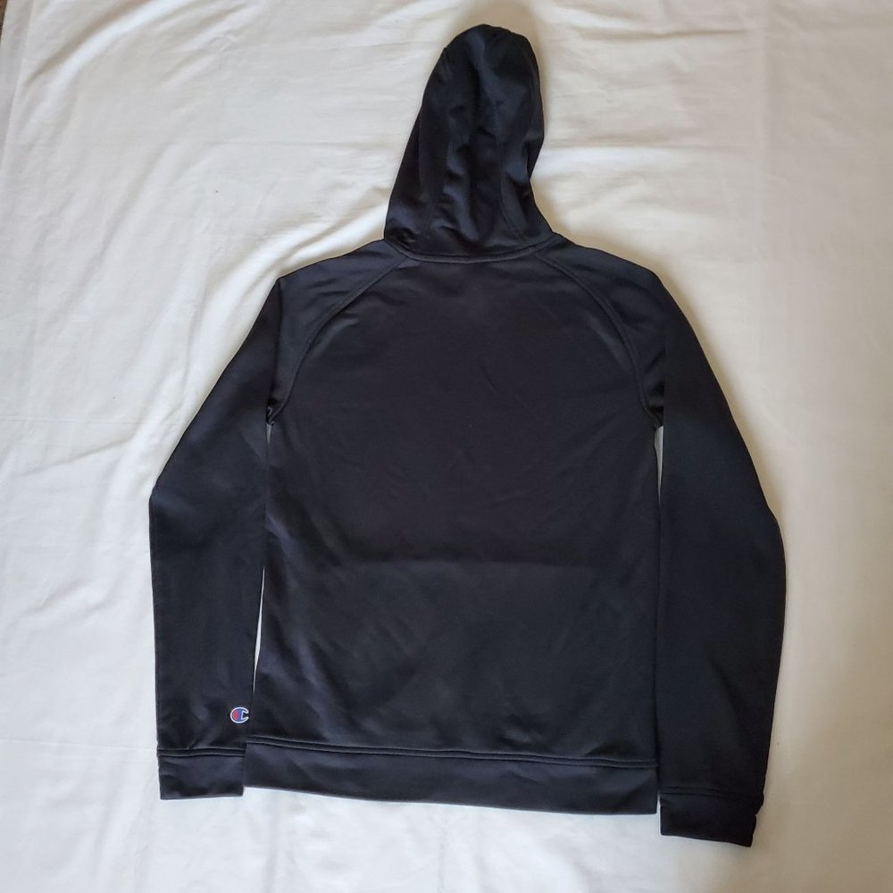 Champion Men's Front Zip Pockets Sport Hoodie Pullover Jacket Black Size Small - Picture 6 of 12